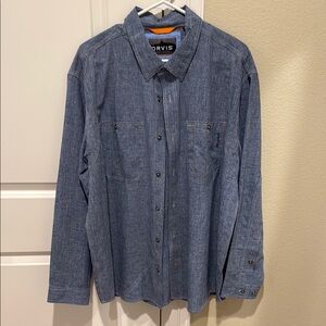 Orvis Blue Active Fit Casual Button Down Shirt